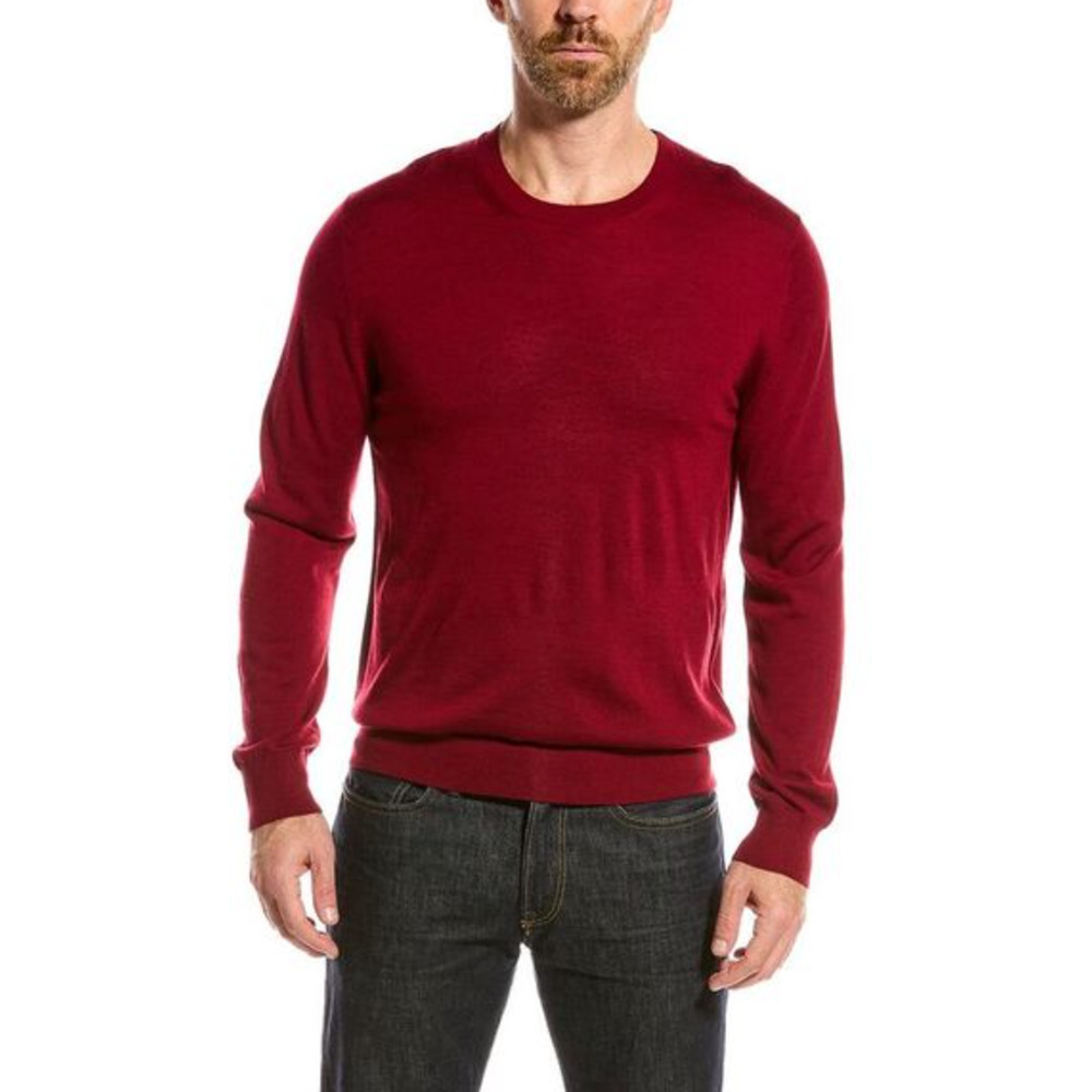 NWT Vince Merino Wool Crew Neck Sweater Men's Burgundy Size M